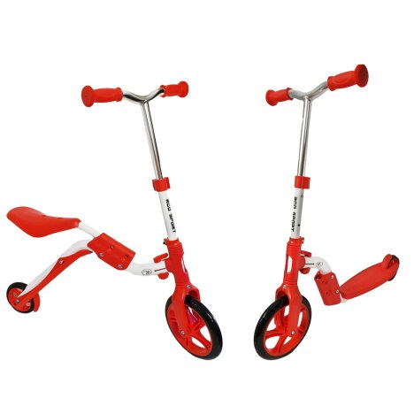 Trotineta 2 in 1, trotineta/bicicleta, rosu